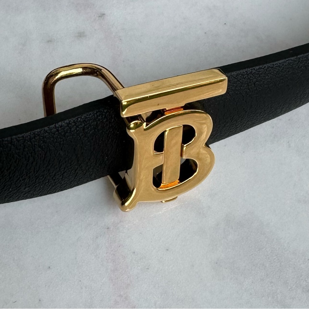 Burberry TB Reversible Leather
Belt Brown/ Black with Gold Burberry Logo Accent - Picture 2 of 16